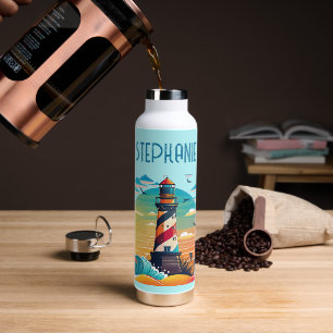 Botella De Agua Brillo de faro personalizado