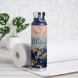 Botella De Agua Brillo y mármol personalizados 