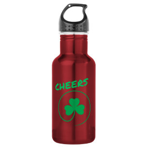 Botella De Agua Brindis, Trébol, Trébol, Verde Irlandés, San Patri