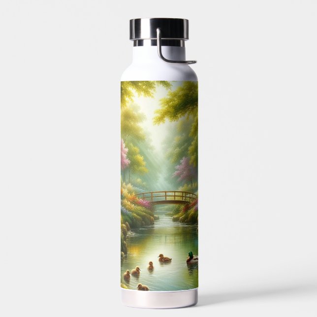 Botella De Agua Brook de primavera con patos/flores (Izquierdo)
