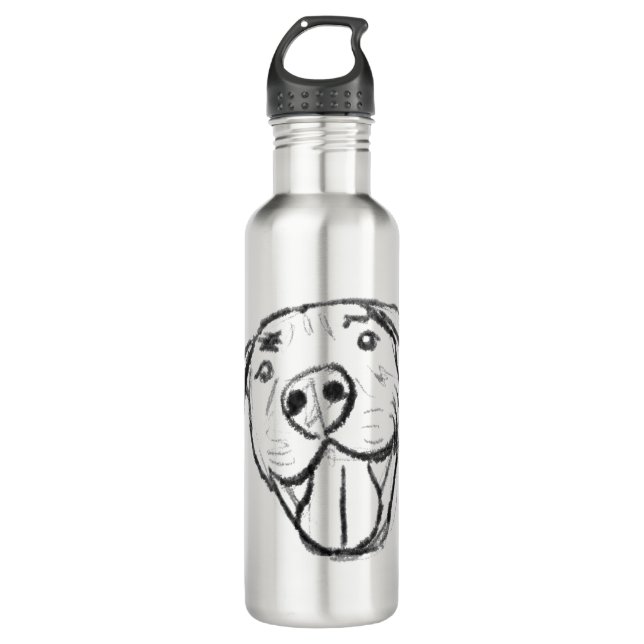 Botella De Agua brote de hojalata digital dibujado a mano (Anverso)