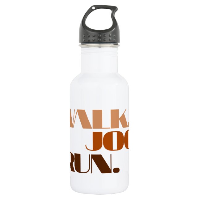 Botella De Agua BROWN WALK JOG RUN (fuente CHUNKY) (Anverso)