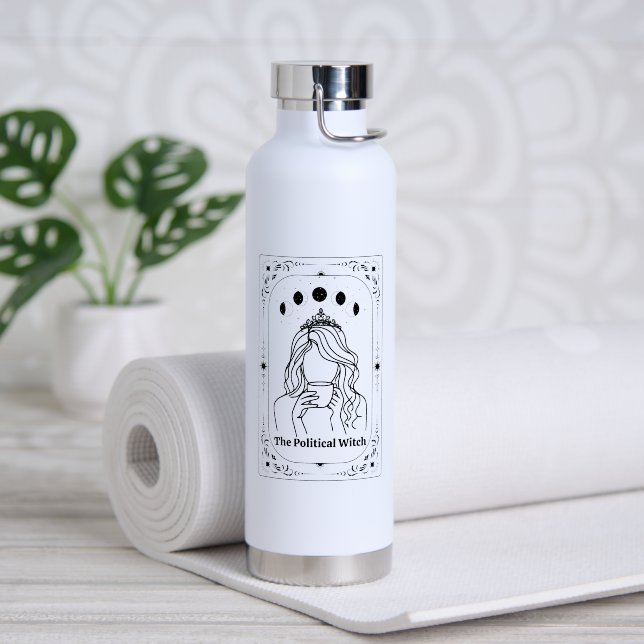 Botella De Agua Bruja Celestial Feminista Cumpleaños Zodiaco Tarot (Yoga (girado))