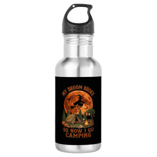 Botella De Agua Bruja de Halloween de la escoba rota Camping Tiend