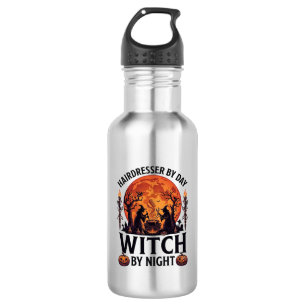 Botella De Agua Bruja de noche del día del peluquero Halloween pei