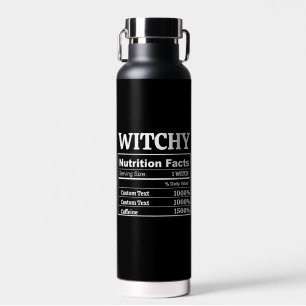Botella De Agua Bruja Feminista Personalizada Amante del Café Magi