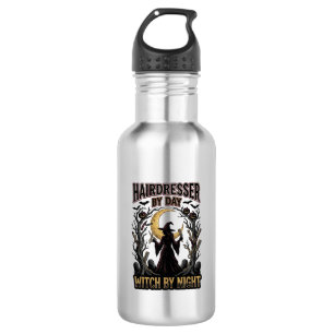 Botella De Agua Bruja Peluquera Diseño de Estilista de Halloween d