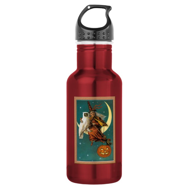 Botella De Agua Bruja Vintage de HALLOWEEN  (Anverso)