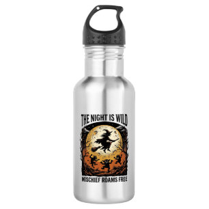 Botella De Agua Bruja Vintage Halloween Travesuras a la Luz de la