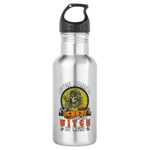 Botella De Agua Brujas Calaveras Llave Bicicletas Calabazas Salón