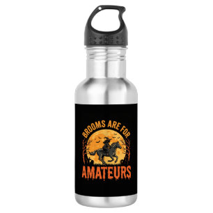 Botella De Agua Brujas De Halloween Montando Caballos Las Escobas