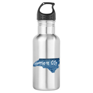 Botella De Agua Bryson City North Carolina Wood Grain