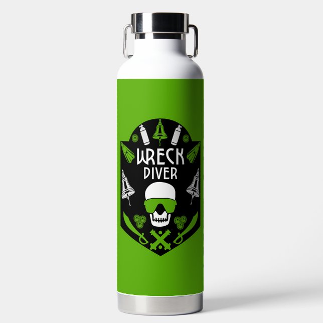 Botella De Agua Buceadores del mar de naufragios (Delantero)