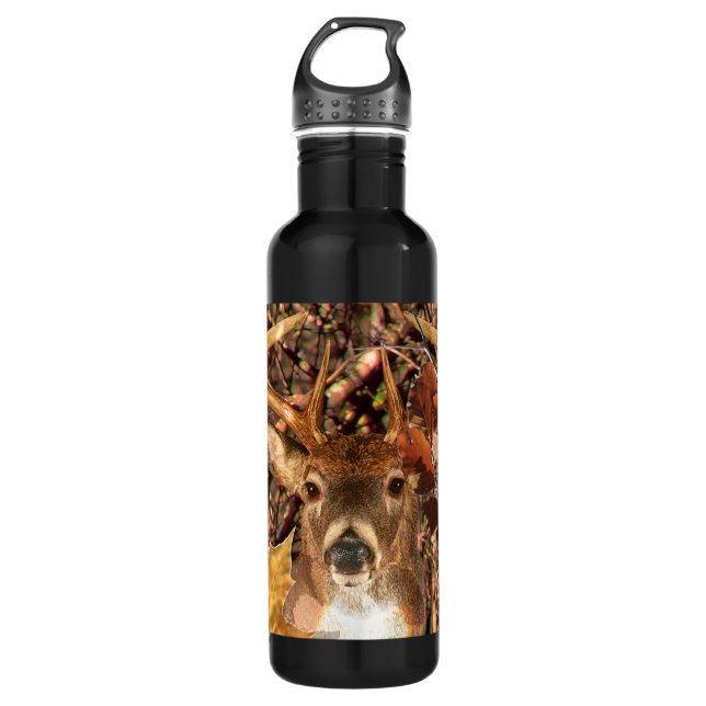 Botella De Agua Buck in Camo White Tail Deer (Anverso)