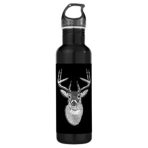 Botella De Agua Buck on Black White Tail Deer