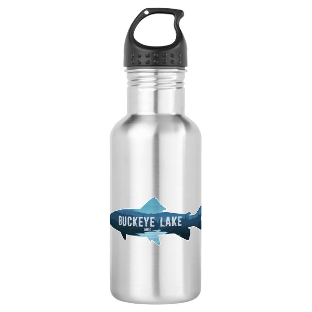 Botella De Agua Buckeye Lake Ohio Fish (Anverso)