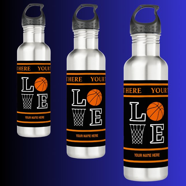 Botella De Agua Bucles de baloncesto, regalo del jugador de balonc (Subido por el creador)
