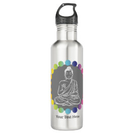 Botella De Agua Buda Rainbow Chakras Yoga espiritual metafísico