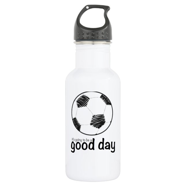 Botella De Agua Buen día para el fútbol (Anverso)