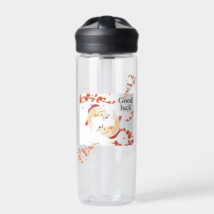 Botella De Agua Buena suerte de pescado Koi con Sakura   Japonés e