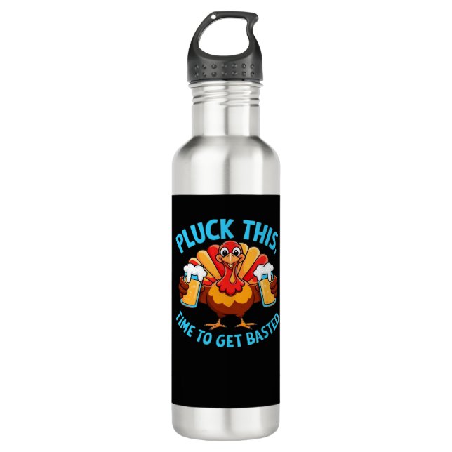 Botella De Agua Buenas Tiempos Feliz Día de Gracias Camiseta Clási (Anverso)