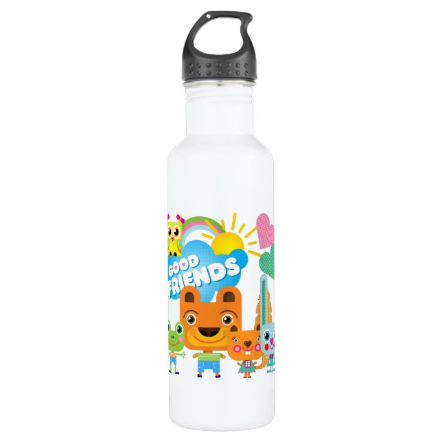 Botella De Agua Buenos amigos de los animales (Anverso)