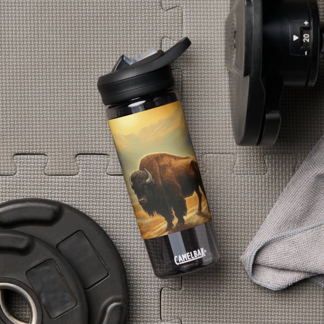 Botella De Agua Buffalo Bison Sunset Silhouette (Gimnasio)