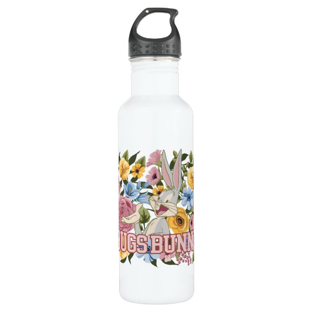 Botella De Agua BUGS BUNNY™ Floral Embroidery Graphic (Anverso)
