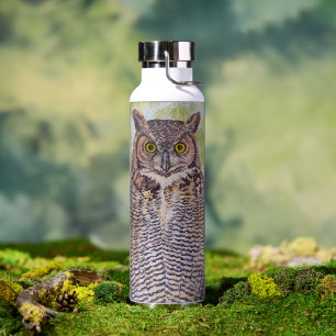 Botella De Agua Búho de cuernos grandes
