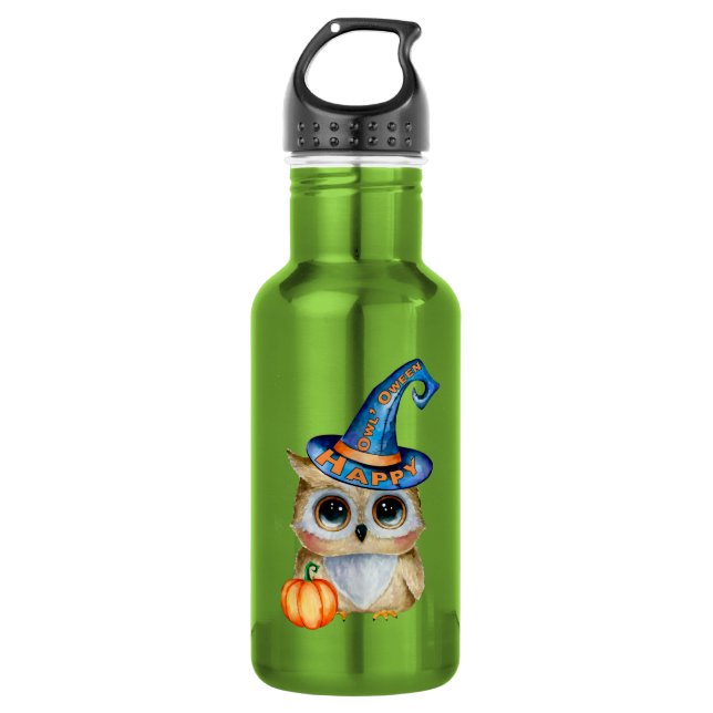 Botella De Agua Búho de HALLOWEEN (Anverso)