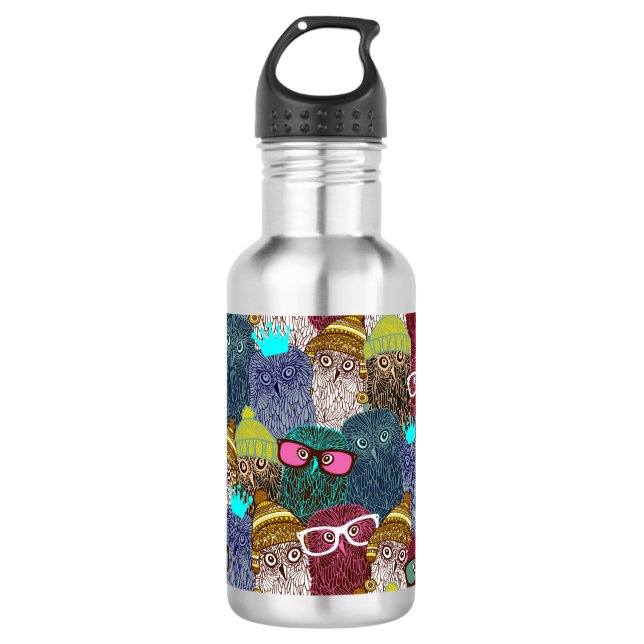 Botella De Agua Búho en la corona (Anverso)
