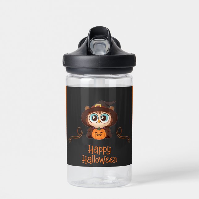 Botella De Agua Búho/Otoño/Otoño/Halloween/calabaza (Delante)