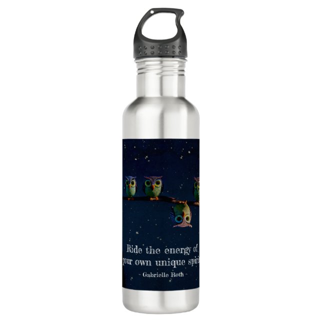 Botella De Agua Búho que es diferente con el collage de ofertas ún (Anverso)