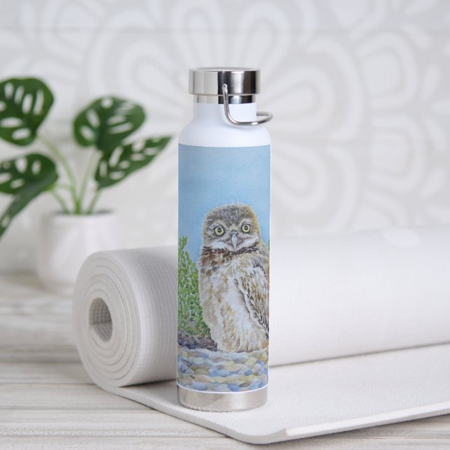 Botella De Agua Búhos de madriguera (Yoga (girado))