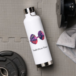 Botella De Agua Built Over Time Motivational Water Bottle – Fitnes