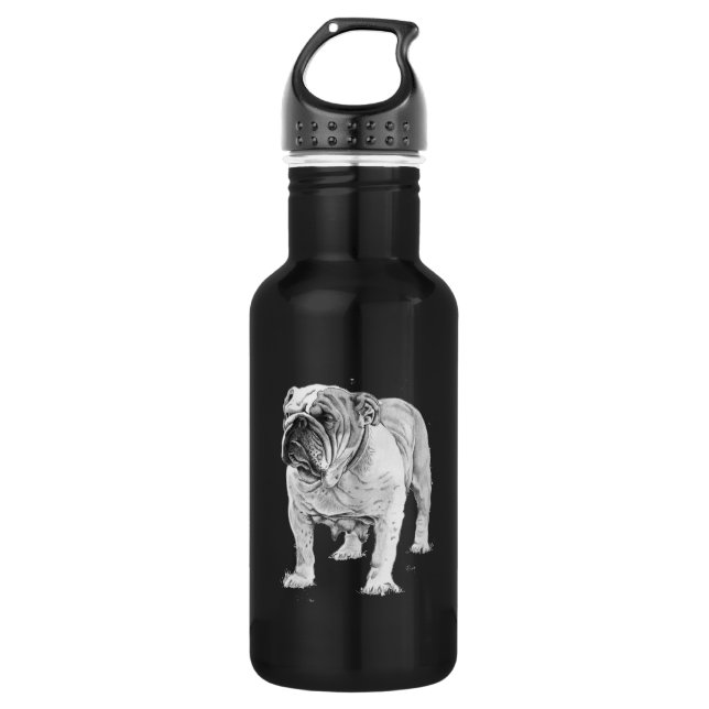 Botella De Agua Bulldog británico (Anverso)