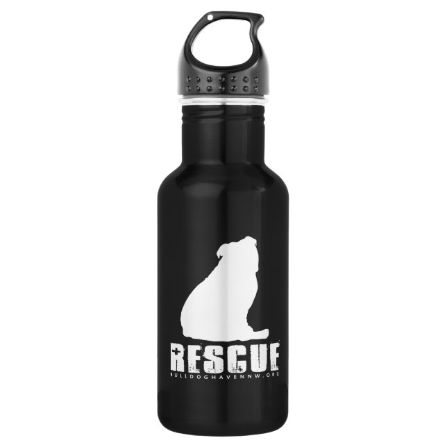 Botella De Agua BULLDOG del RESCATE (por el asilo nanovatio del (Anverso)