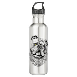 Botella De Agua Bulldog inglés Mascota Animal Nature Ilustracion A