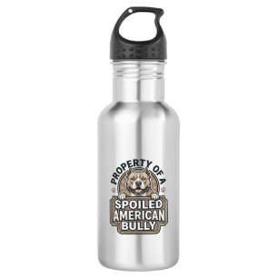 Botella De Agua Bully Americano Mimado Diseño de Grabado Vintage_1