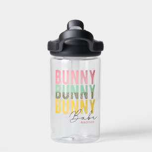 Botella De Agua Bunny Babe Cute Moderna Girly Easter Personalizada