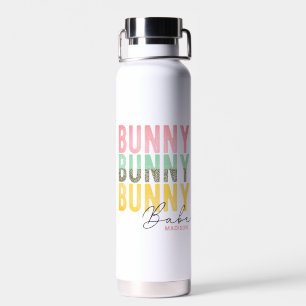 Botella De Agua Bunny Babe Cute Moderna Girly Easter Personalizada