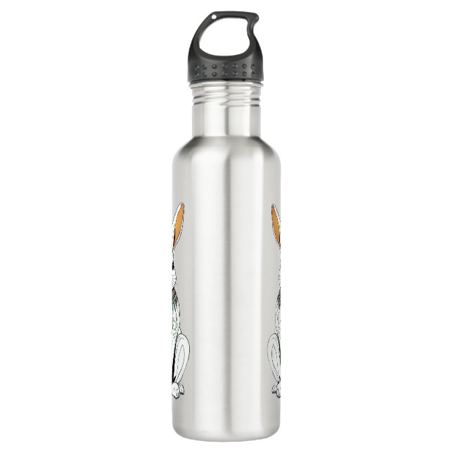 Botella De Agua BunnySip – Cute Rabbit Design Water Bottle (Anverso)