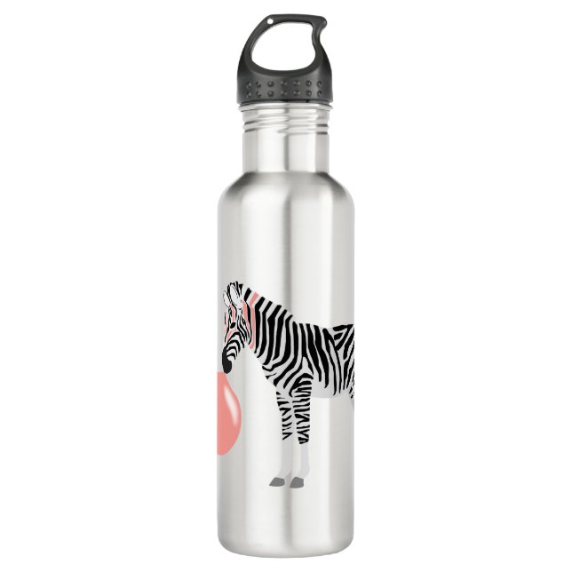 Botella De Agua Burbuja Gum Zebra (Anverso)
