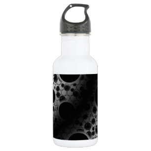 Botella De Agua Burbujas Espaciales de Manchas - Blanco/Negro