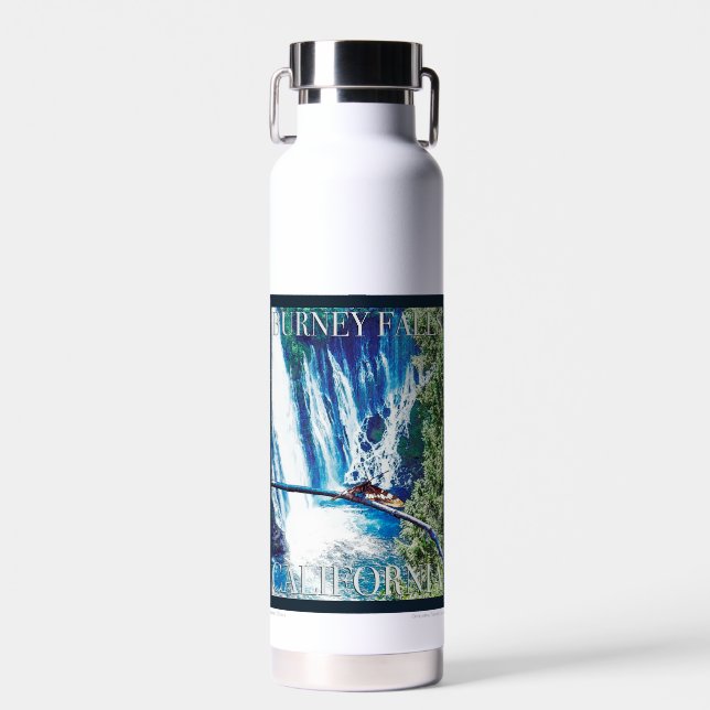 Botella De Agua Burney Falls, Poster de CA (Delantero)