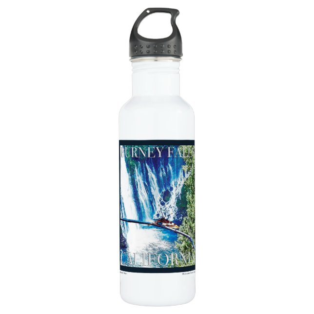 Botella De Agua Burney Falls, Poster de CA (Anverso)