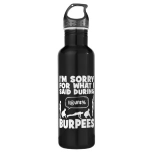 Botella De Agua BURPEES - Divertidos ejercicios de Novedad