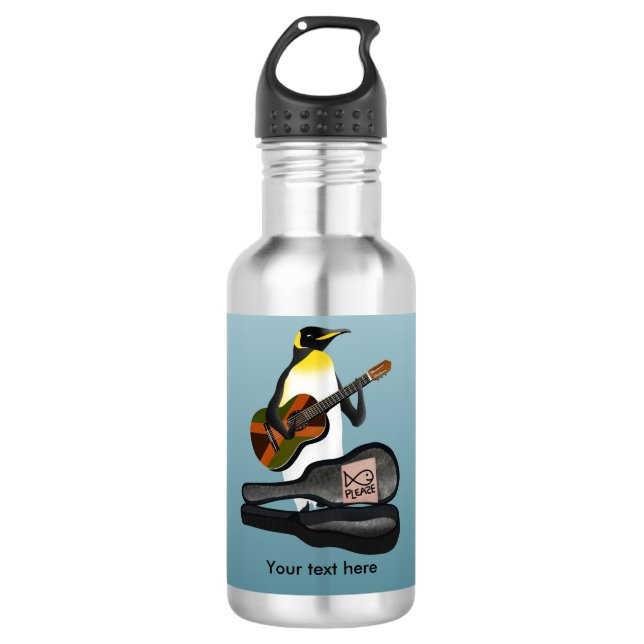 Botella De Agua Buscador de pingüino rey (Anverso)
