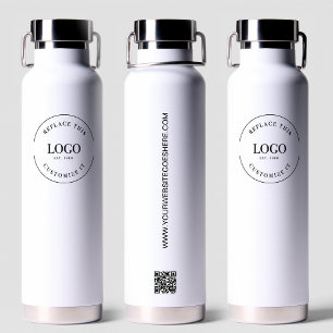 Botella De Agua Business logo Custom QR code website professional