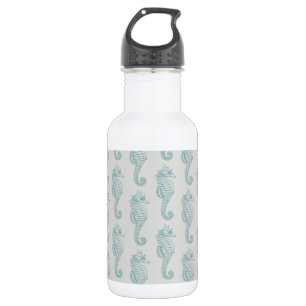 Botella De Agua Caballitos de mar tropicales, patrón de caballito